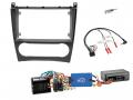 Einbauset mit Lenkradadapter f�r 9 Zoll Autoradio in Mercedes CLC, C-Klasse W203, CLK W209 - Aktiv