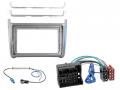 Einbauset mit Lenkradadapter f�r 9 Zoll Autoradio in VW Polo V6R (2014-2017) - silber