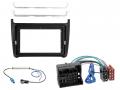 Einbauset mit Lenkradadapter f�r 9 Zoll Autoradio in VW Polo V6R (2014-2017) - schwarz