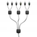 Hertz HMLC6 3 - Hochwertiges Marine-RCA-Kabel, 6-Kanal, 1 m