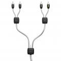 Hertz HMLC4 3 - Hochwertiges Marine-RCA-Kabel, 4-Kanal, 1 m