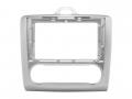 Einbaurahmen f�r 9 Zoll Autoradio in Ford Focus Klimatronik (2004-2011) - silber