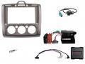 Einbauset mit Lenkradadapter f�r 9 Zoll Autoradio in Ford Focus (2005-2011), man. Klima, silber