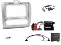 Einbauset mit Lenkradadapter f�r 9 Zoll Autoradio in Ford Focus (2005-2011), silber, autom. Klima