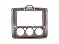 Einbauset mit Lenkradadapter f�r 9 Zoll Autoradio in Ford Focus (2005-2011), silber, man. Klima