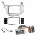 Radioeinbauset f�r Doppel DIN Autoradio in Honda Jazz (2009-2013) - silber
