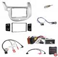 Einbauset mit Lenkradadapter f�r Doppel DIN Autoradio in Honda Jazz (2009-2013) - silber
