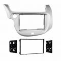 Einbauset mit Lenkradadapter f�r Doppel DIN Autoradio in Honda Jazz (2009-2013) - silber