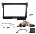 Einbauset mit Lenkradadapter f�r 9 Zoll Autoradio in Ford Ranger (T7, 2015-2017) - PDC, schwarz