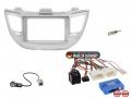 Einbauset mit Lenkradadapter f�r 9 Zoll Autoradio in Hyundai Tucson (TL, 2015-2018) - Nav, silber