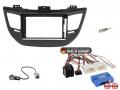 Einbauset mit Lenkradadapter f�r 9 Zoll Autoradio in Hyundai Tucson (TL, 2015-2018) - Nav, schwarz