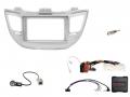Einbauset mit Lenkradadapter f�r 9 Zoll Autoradio in Hyundai Tucson (TL, 2015-2018) - silber
