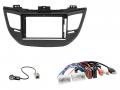 Radioeinbauset f�r 9 Zoll Autoradio in Hyundai Tucson (TL, 2015-2018) - USB, schwarz