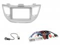 Radioeinbauset f�r 9 Zoll Autoradio in Hyundai Tucson (TL, 2015-2018) - USB, silber