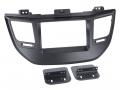Einbauset mit Lenkradadapter f�r Doppel DIN Autoradio in Hyundai Tucson (2015-2020) - schwarz