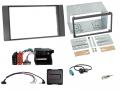 Einbauset mit Lenkradadapter f�r Doppel DIN Autoradio in Ford Fiesta, Focus, Fusion - anthrazit