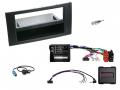 Einbauset mit Lenkradadapter f�r DIN Autoradio in Ford C Max, S-Max, Focus, Fiesta - schwarz